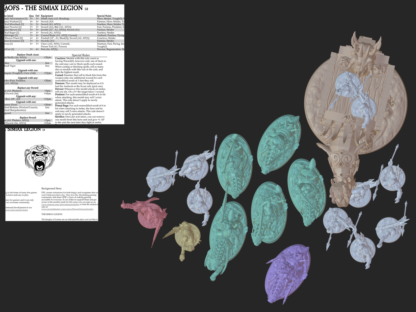 Legiones Simiax Starter Set - Simiax Legions Army set