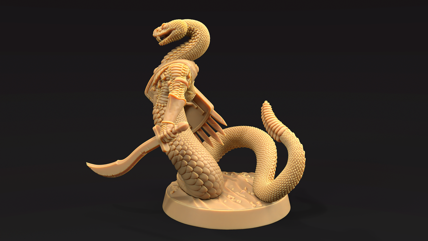 Guerrero Serpiente con Escudo - Naga - Yuan-Ti