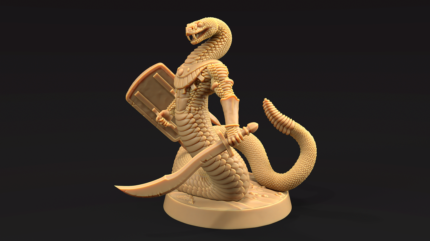 Guerrero Serpiente con Escudo - Naga - Yuan-Ti