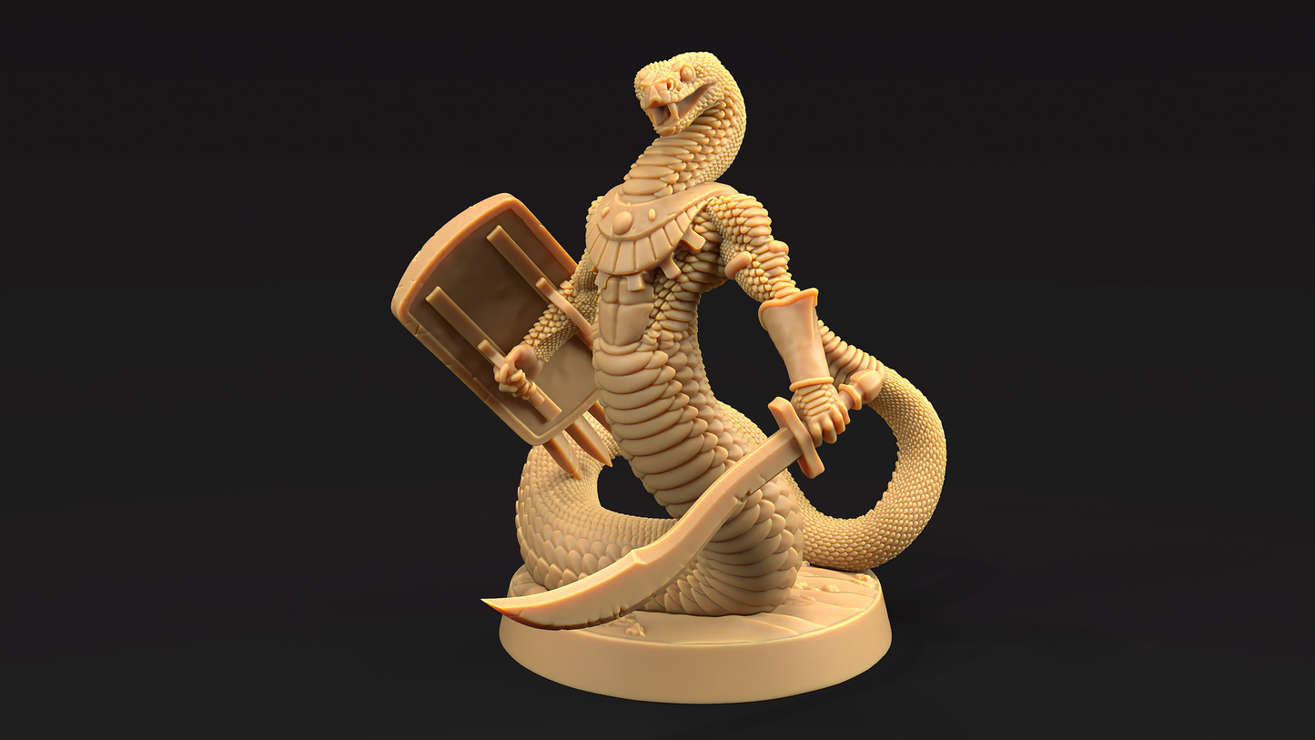 Guerrero Serpiente con Escudo - Naga - Yuan-Ti