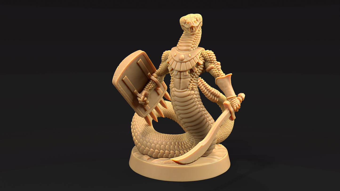 Guerrero Serpiente con Escudo - Naga - Yuan-Ti