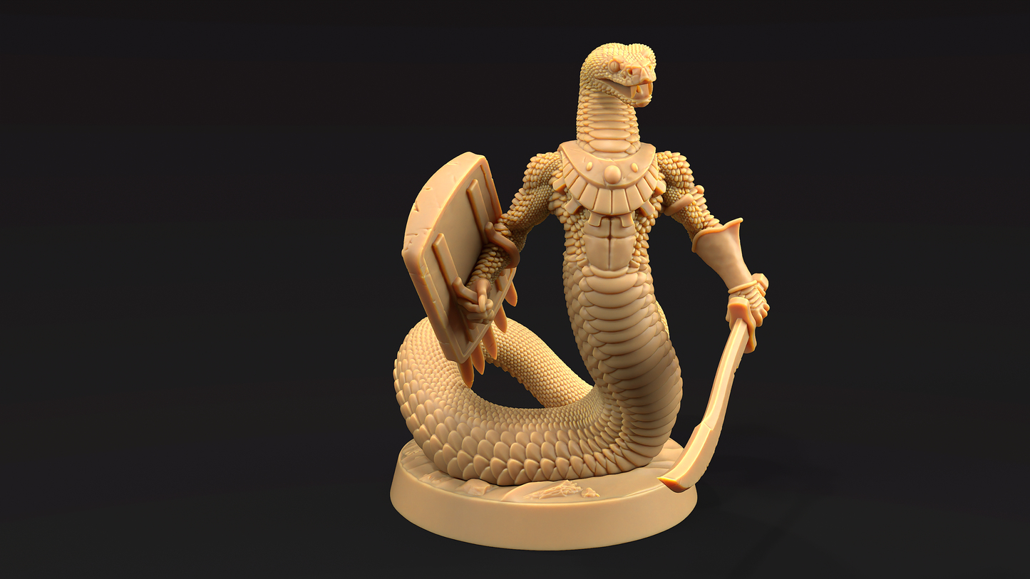 Guerrero Serpiente con Escudo - Naga - Yuan-Ti