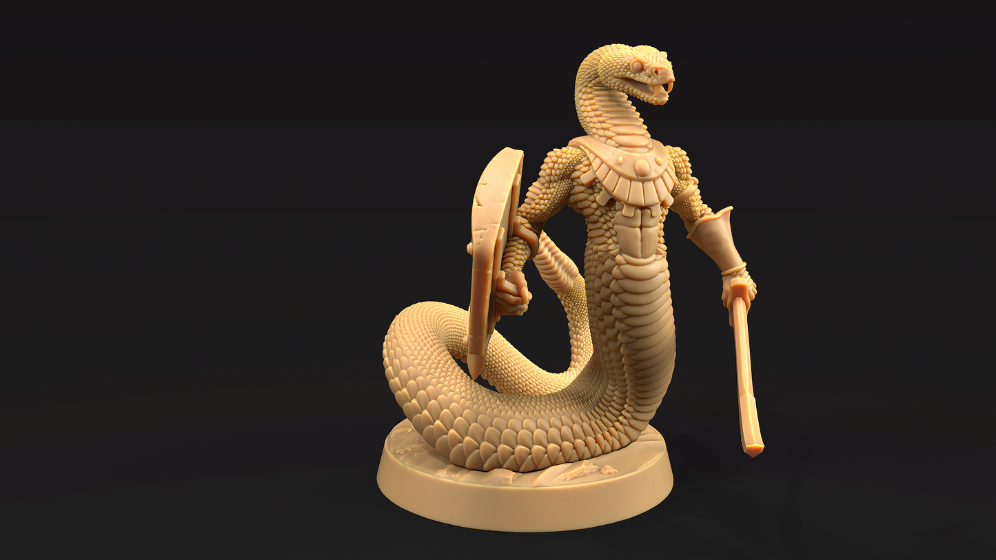 Guerrero Serpiente con Escudo - Naga - Yuan-Ti