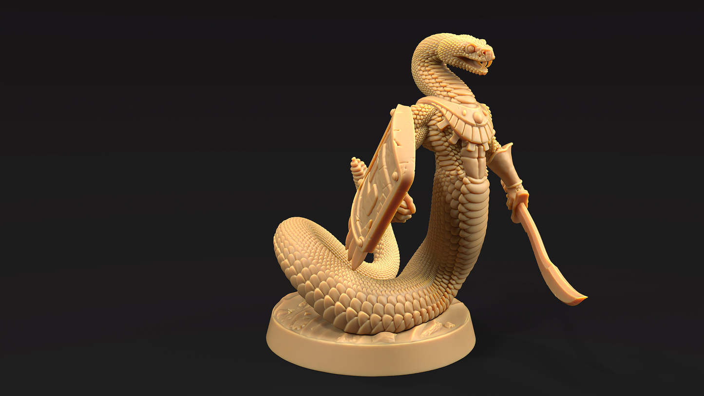 Guerrero Serpiente con Escudo - Naga - Yuan-Ti
