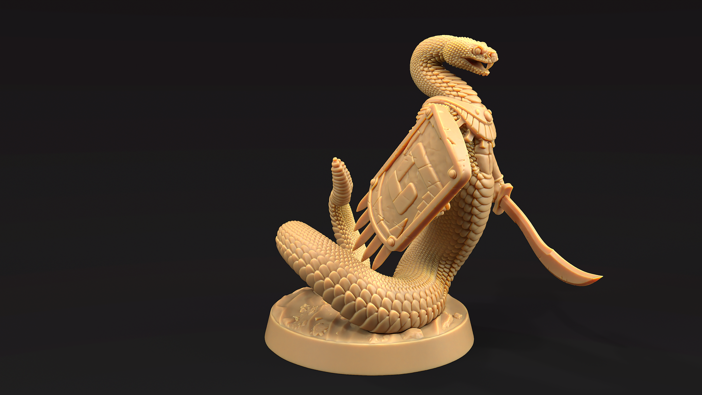 Guerrero Serpiente con Escudo - Naga - Yuan-Ti