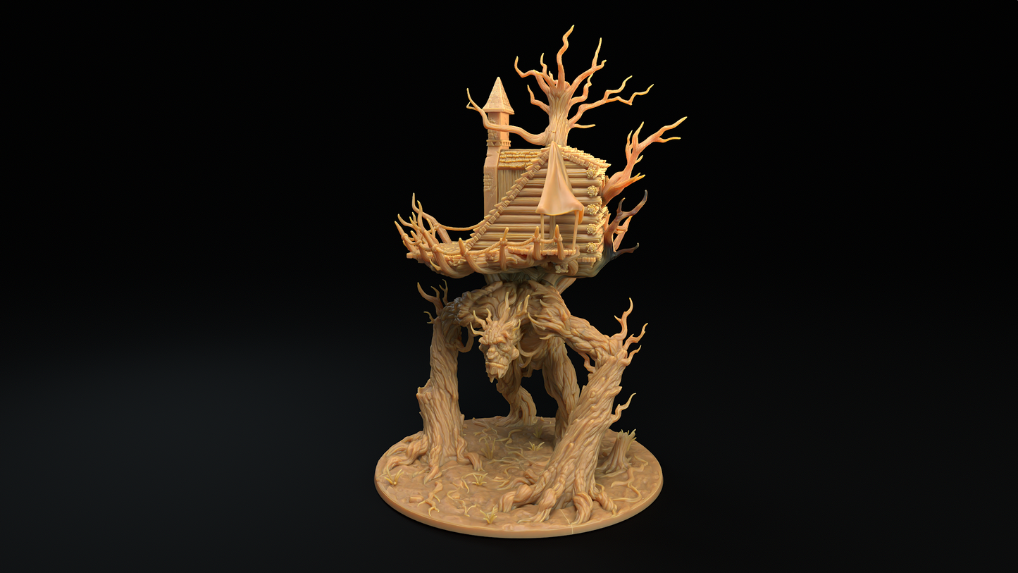Ent gigante con casa - Arbol viviente