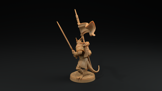 Dragón soldado con bandera 3