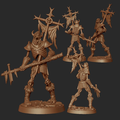 Esqueleto porta estandartes