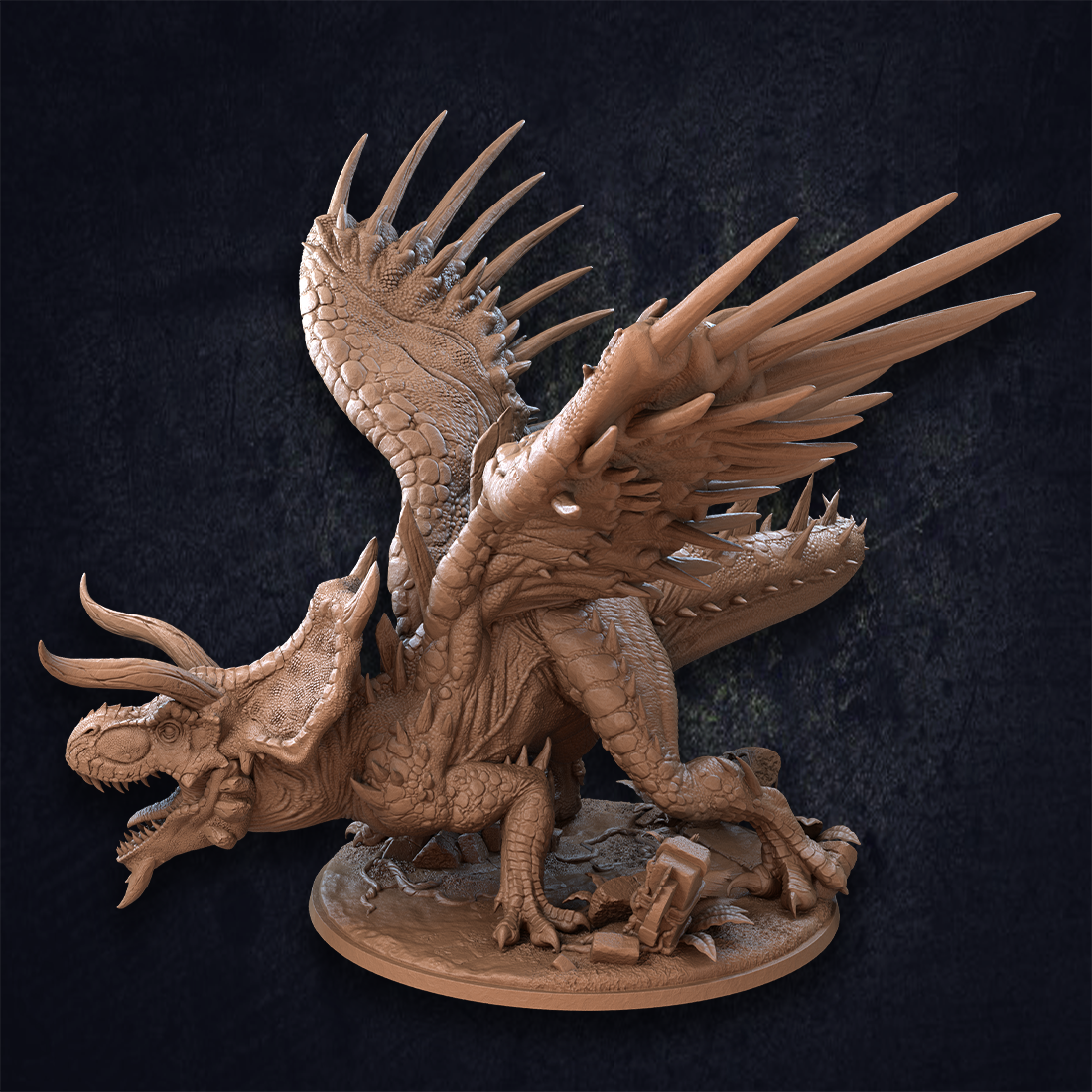 Dragón Stormkite - Dragón Rex Triceratops
