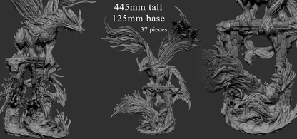 Diorama Familia de Dragones Arbóreos
