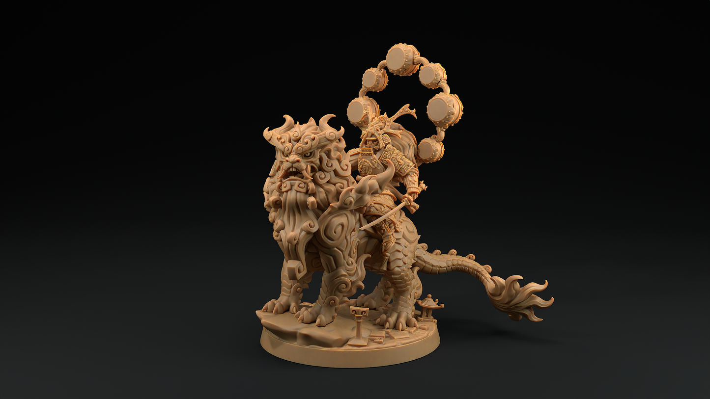 Samurai Celestial jinete de Komainu