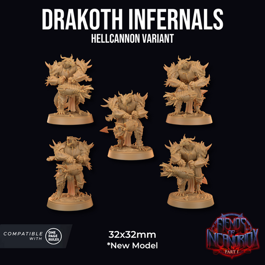 Pack de 5 Drakoth Acorazados / Cañón / Manípulo / Dragón